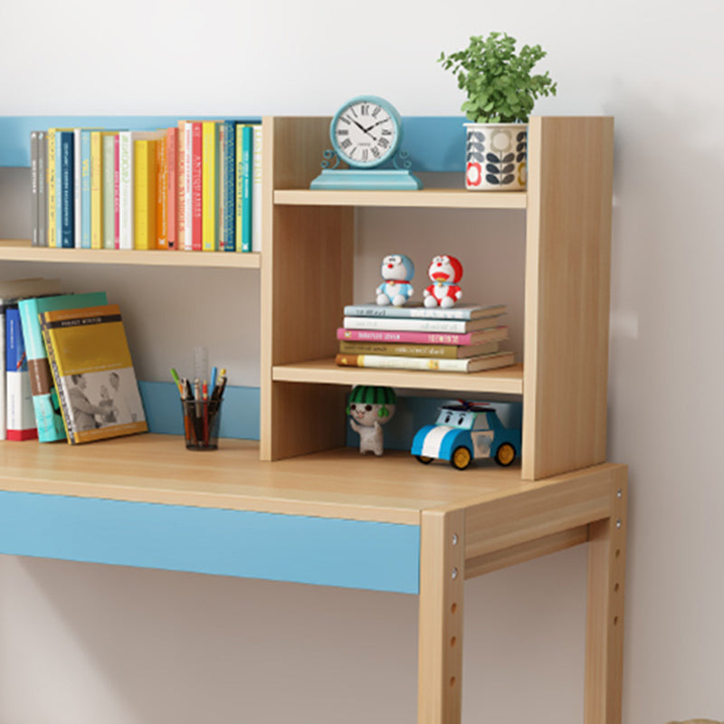 Modern Natural Children's Desk with Storage Shelves and 2 Drawers