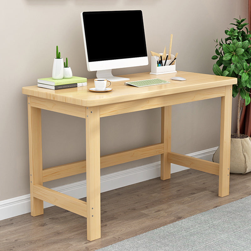 Modern Natural Children's Desk with Rectangle Top in Solid Wood