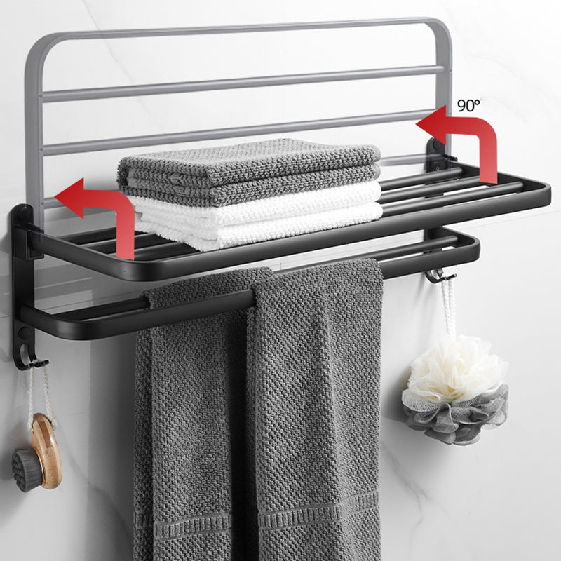 Modern Bathroom Hardware Set Matte Black Metal Bathroom Accessory Kit