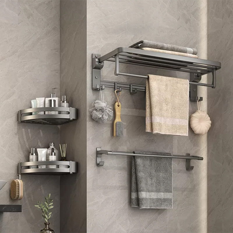 Modern Bathroom Hardware Set Grey Metal Bathroom Accessory Kit Anti-rust