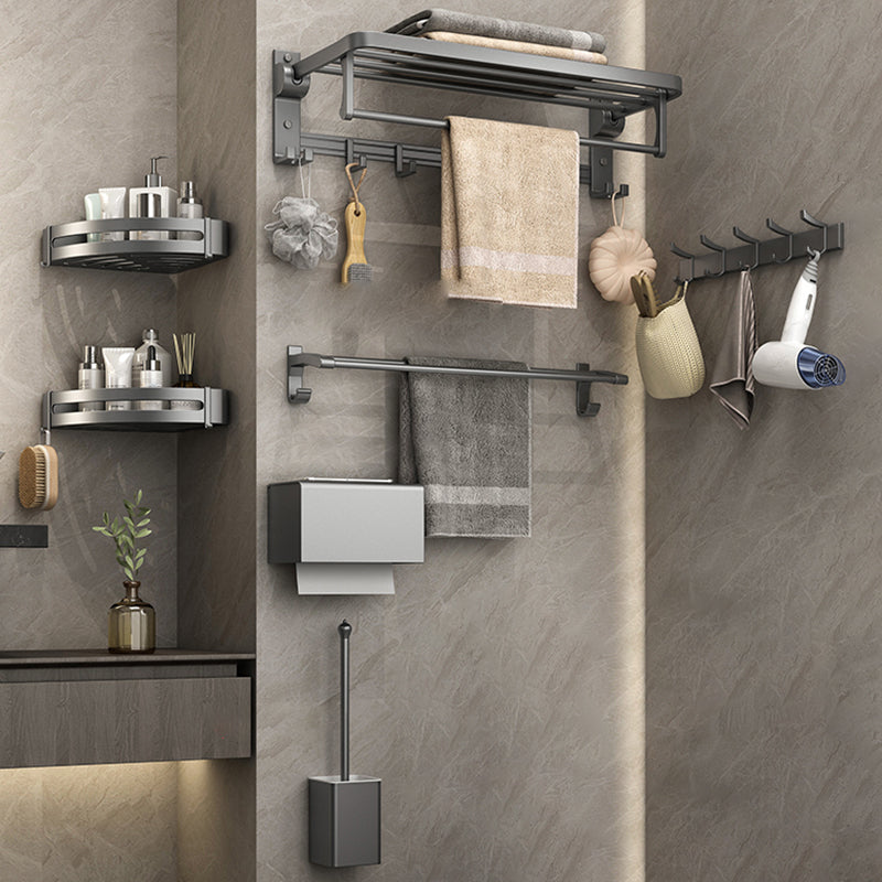 Modern Bathroom Hardware Set Grey Metal Bathroom Accessory Kit Anti-rust