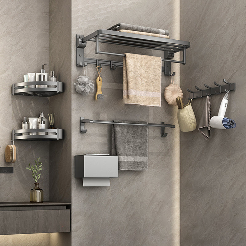 Modern Bathroom Hardware Set Grey Metal Bathroom Accessory Kit Anti-rust