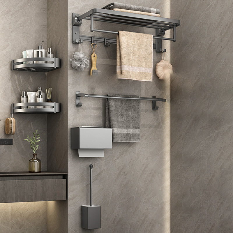 Modern Bathroom Hardware Set Grey Metal Bathroom Accessory Kit Anti-rust