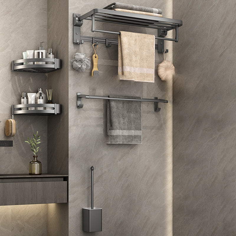 Modern Bathroom Hardware Set Grey Metal Bathroom Accessory Kit Anti-rust