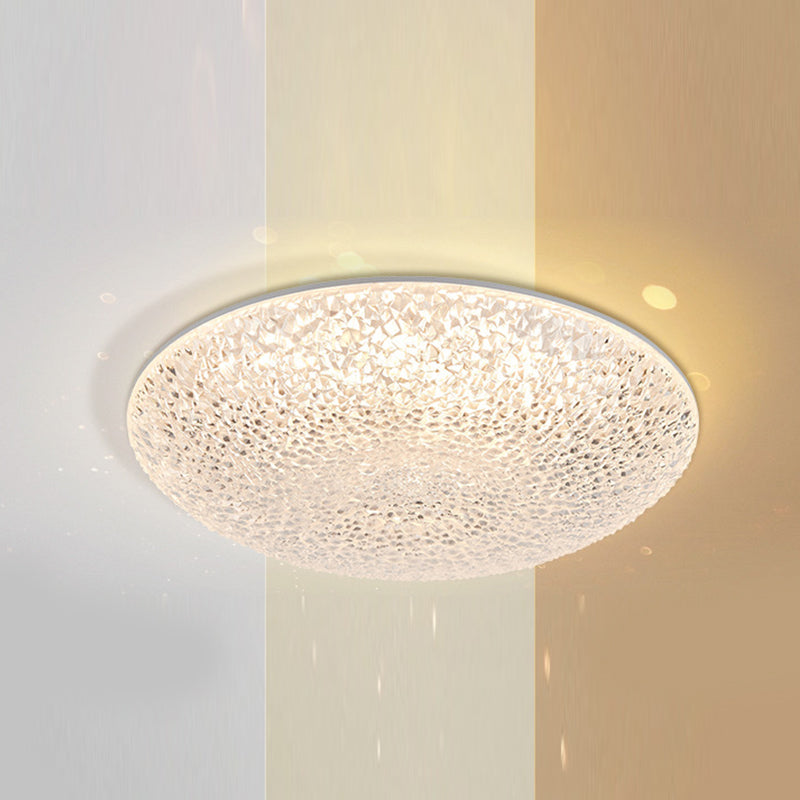 Circular Flush Mount Fixture Contemporary Crystal 1 Light Flush Light