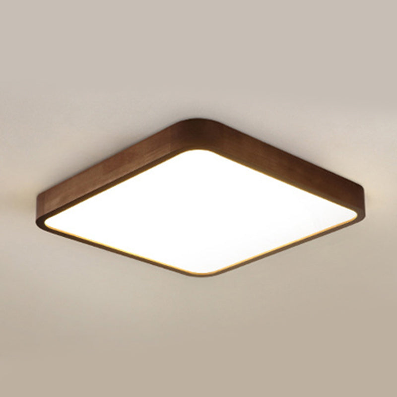 Wood Geometric Flush Mount Light Fixture Modern 1 Light Flush Mount