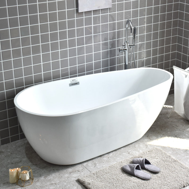 Modern Antique Finish Bathtub Soaking Back to Wall Oval Bath Tub