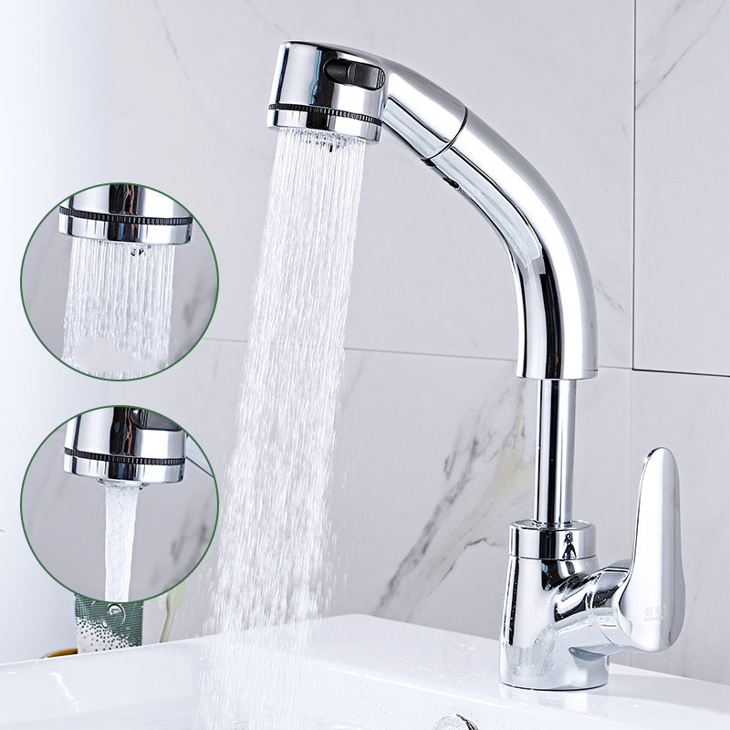 Modern Plain Vessel Sink Faucet High Arch Bathroom Sink Faucet