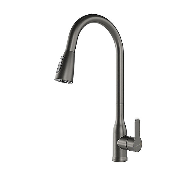 Contemporary Single Handle Kitchen Faucet Pull Out 1 Hold Bar Faucet with No Sensor