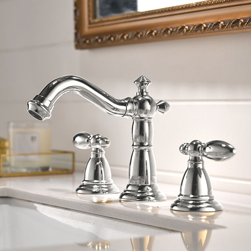 Traditional Roman Tub Faucet Set Copper Fixed Deck-Mount with Handles