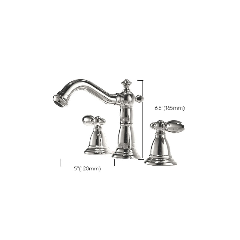 Traditional Roman Tub Faucet Set Copper Fixed Deck-Mount with Handles