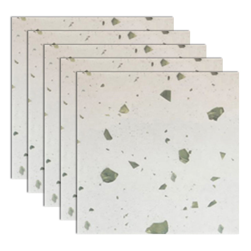 Modern Style Waterproof Floor Tile Straight Edge Square Terrazzo Effect Floor Tile