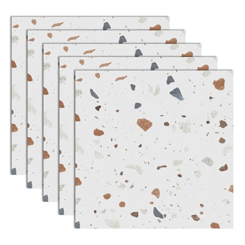 Modern Style Waterproof Floor Tile Straight Edge Square Terrazzo Effect Floor Tile