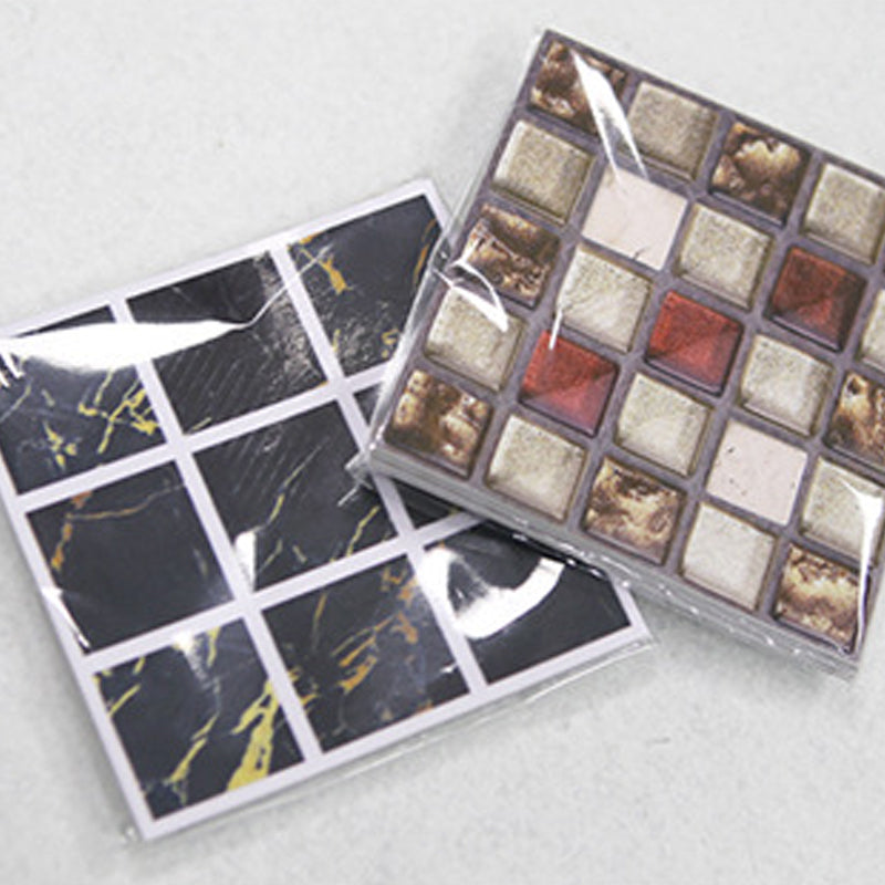 PVC Square Peel & Stick Mosaic Tile Multi-Color Backsplash & Wall Tile