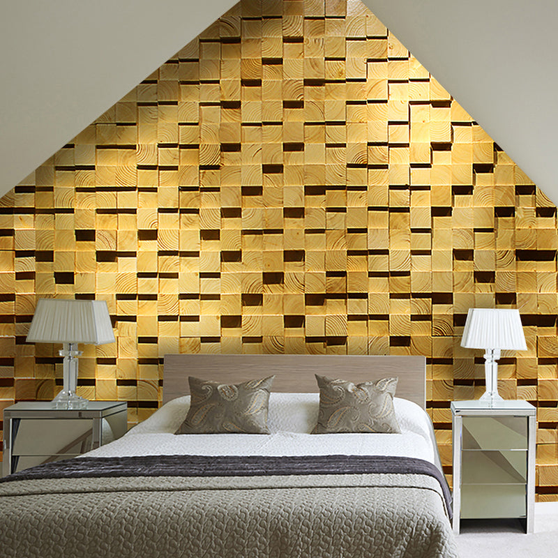 Wood Mosaic Paneling Shiplap Glue Down Indoor Contemporary Wall Paneling
