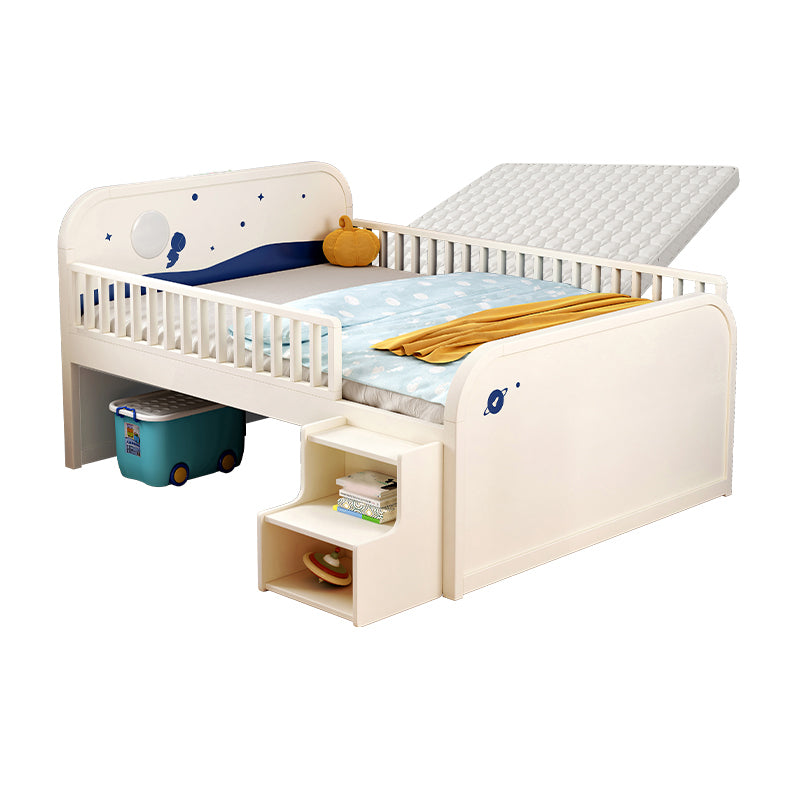 Solid Wood  Nursery Bed Modern Wood Nursery Bed with Guardrails