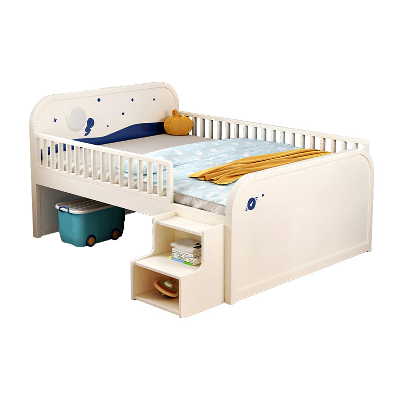 Solid Wood  Nursery Bed Modern Wood Nursery Bed with Guardrails