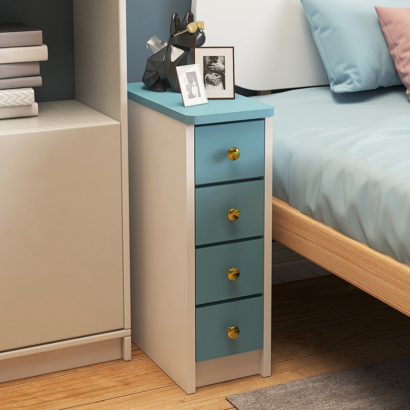 Storage Kids Bedside Table Manufactured Wood Kids Nightstand with 4 Drawers