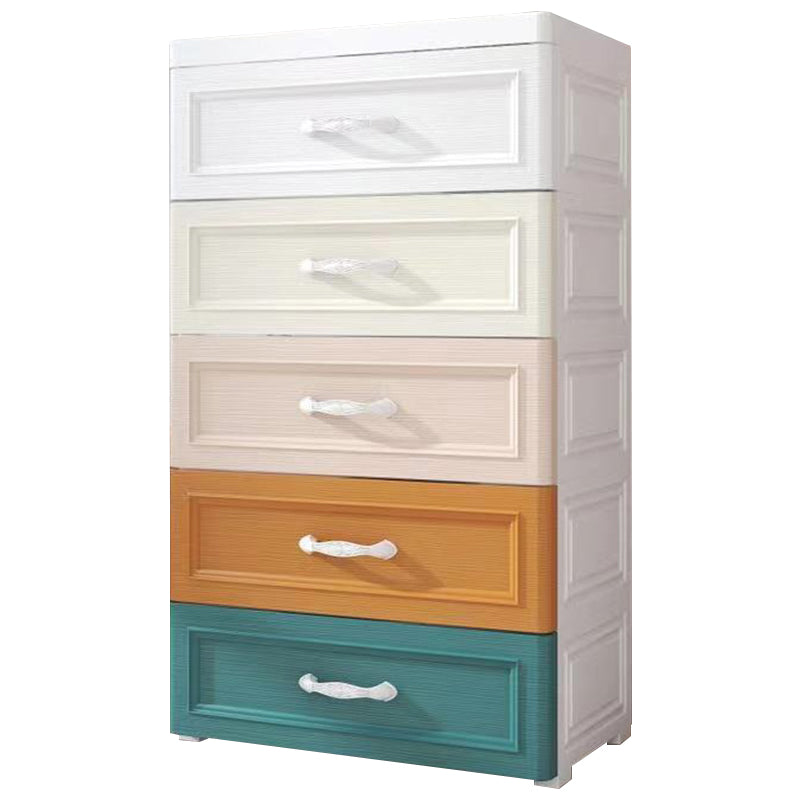 Contemporary Vertical Kids Nightstand 5/6 Drawers Dresser for Kids for Home