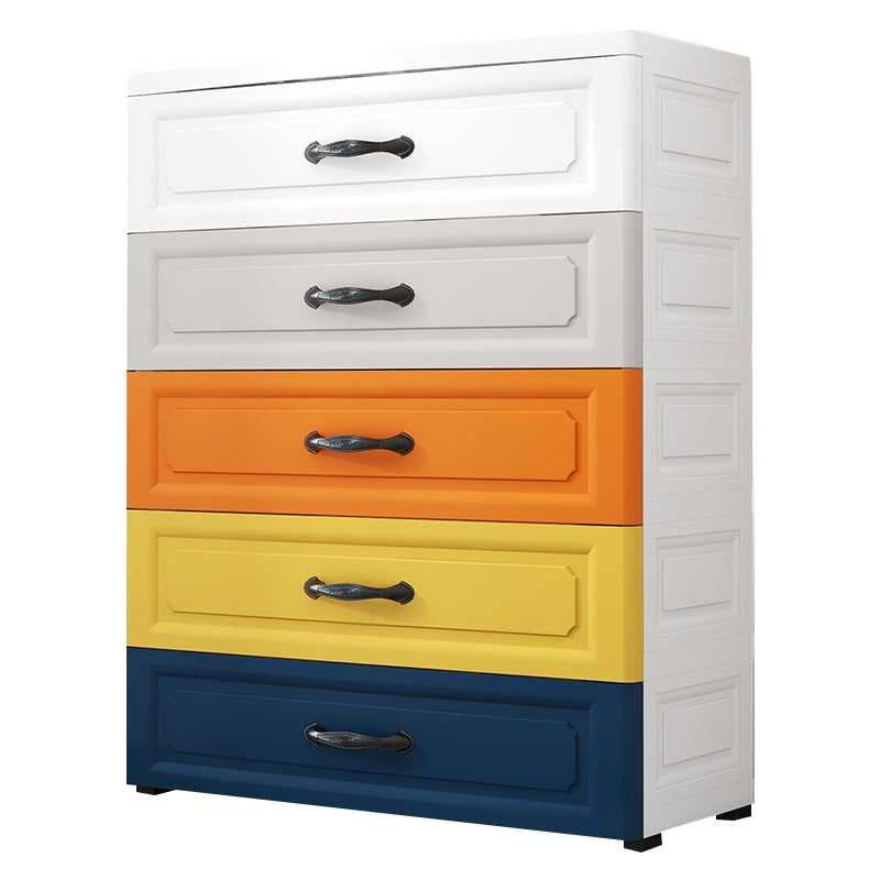 Contemporary Vertical Kids Nightstand 5/6 Drawers Dresser for Kids for Home