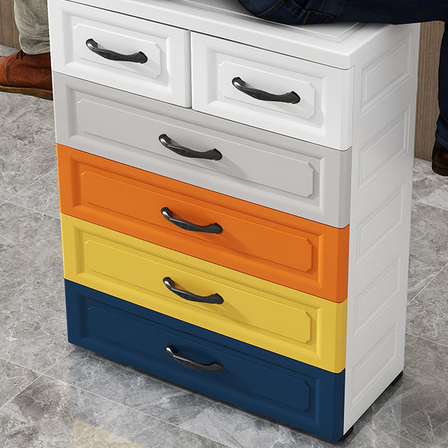 Contemporary Vertical Kids Nightstand 5/6 Drawers Dresser for Kids for Home