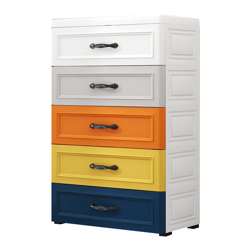 Contemporary Vertical Kids Nightstand 5/6 Drawers Dresser for Kids for Home