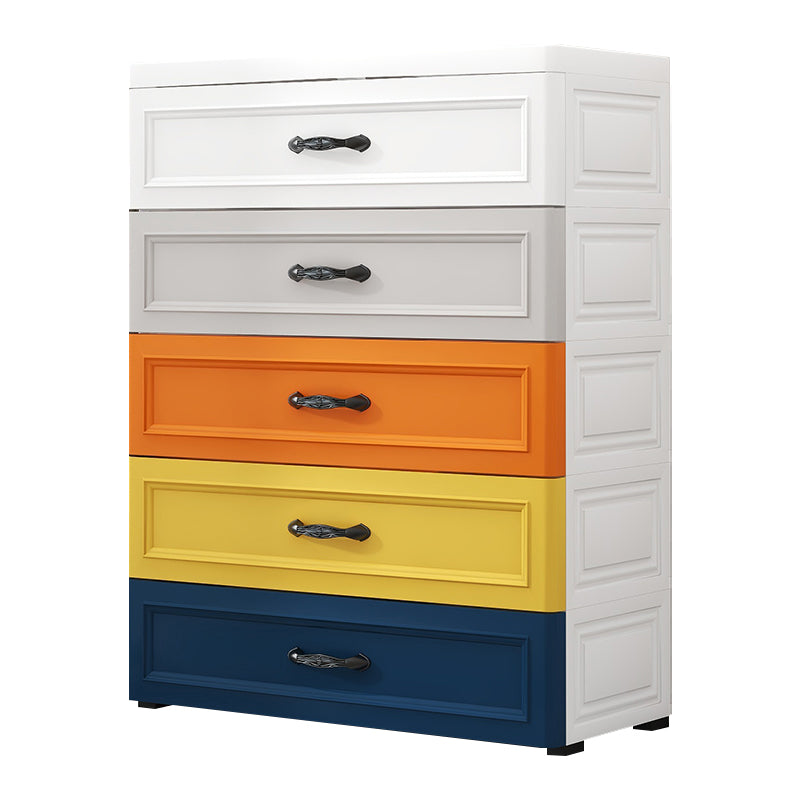 Contemporary Vertical Kids Nightstand 5/6 Drawers Dresser for Kids for Home