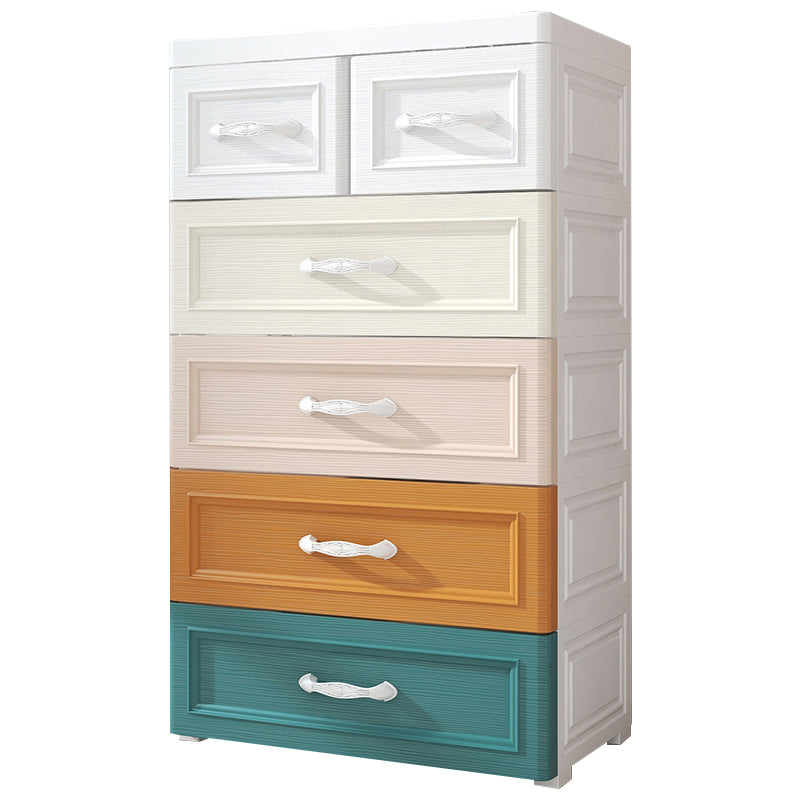 Contemporary Vertical Kids Nightstand 5/6 Drawers Dresser for Kids for Home