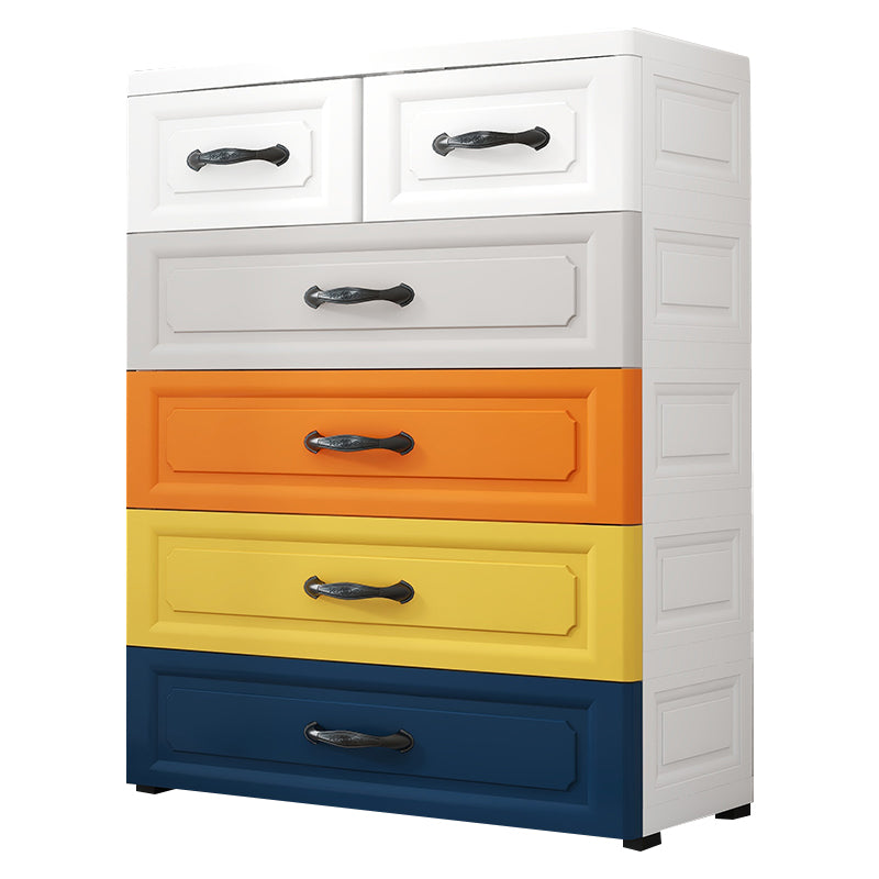 Contemporary Vertical Kids Nightstand 5/6 Drawers Dresser for Kids for Home