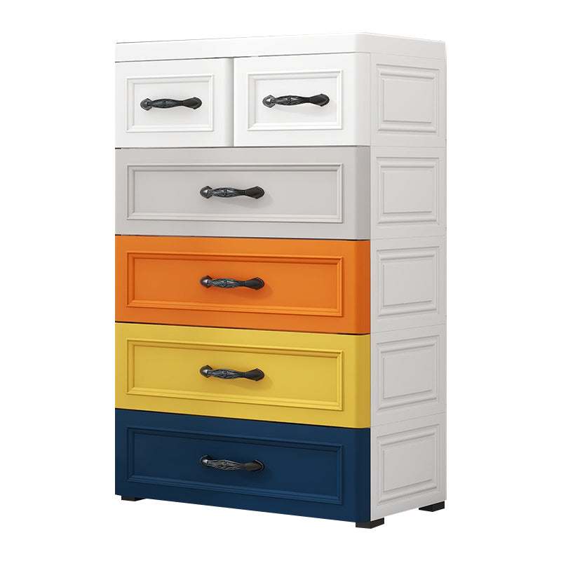 Contemporary Vertical Kids Nightstand 5/6 Drawers Dresser for Kids for Home