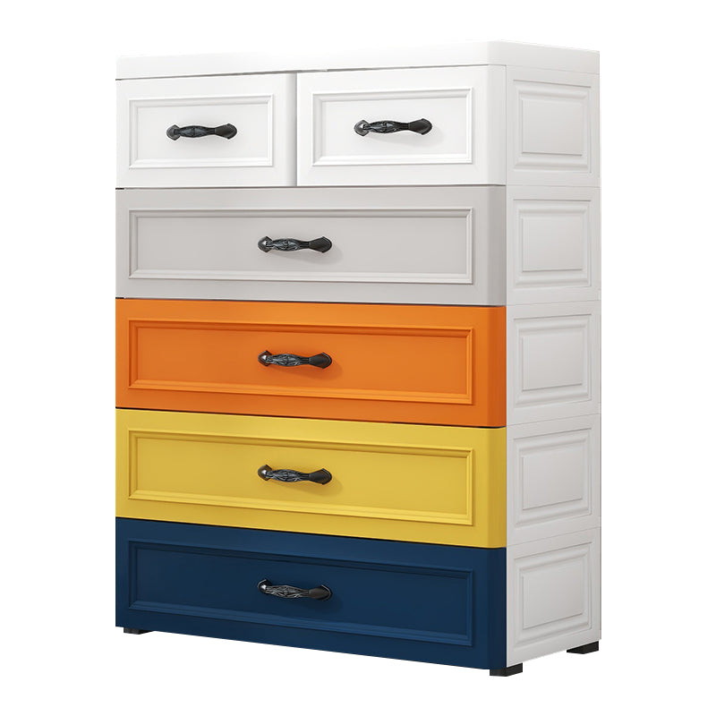 Contemporary Vertical Kids Nightstand 5/6 Drawers Dresser for Kids for Home