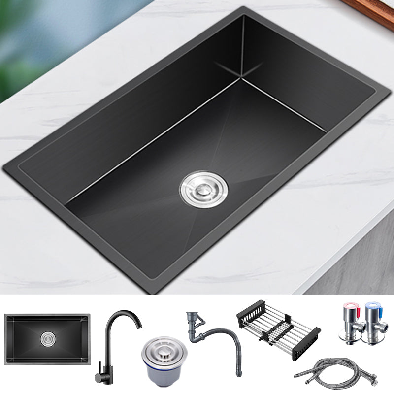 Stainless Steel Kitchen Sink Modern Kitchen Bar Sink with Drain Assembly