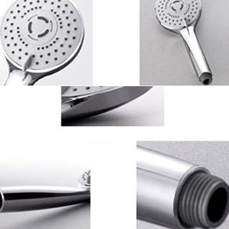 Contemporary Handheld Shower Head Adjustable Spray Pattern Silver Shower Head