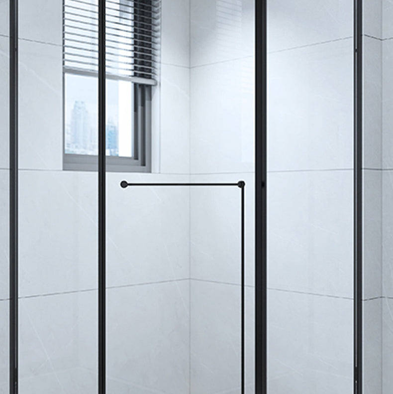 Framed Pivot Shower Enclosure Clear Matt Black Shower Enclosure