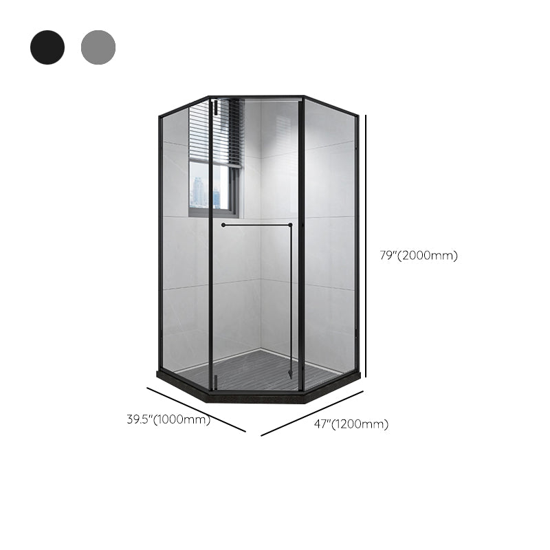 Framed Pivot Shower Enclosure Clear Matt Black Shower Enclosure