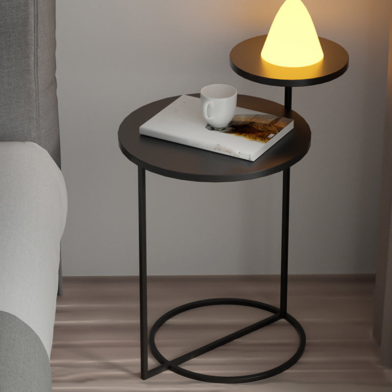 Modern Accent Table Nightstand Metal Bedside Cabinet for Bedroom