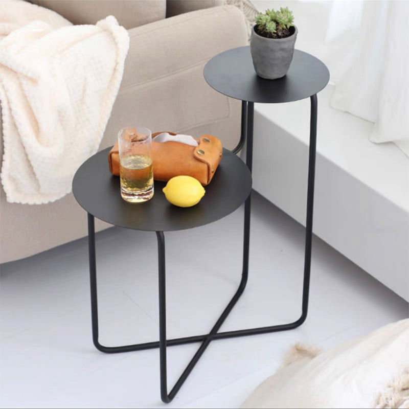 Modern Accent Table Nightstand Metal Bedside Cabinet for Bedroom