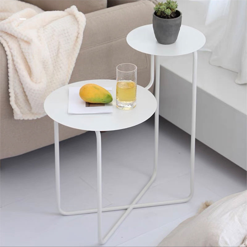 Modern Accent Table Nightstand Metal Bedside Cabinet for Bedroom