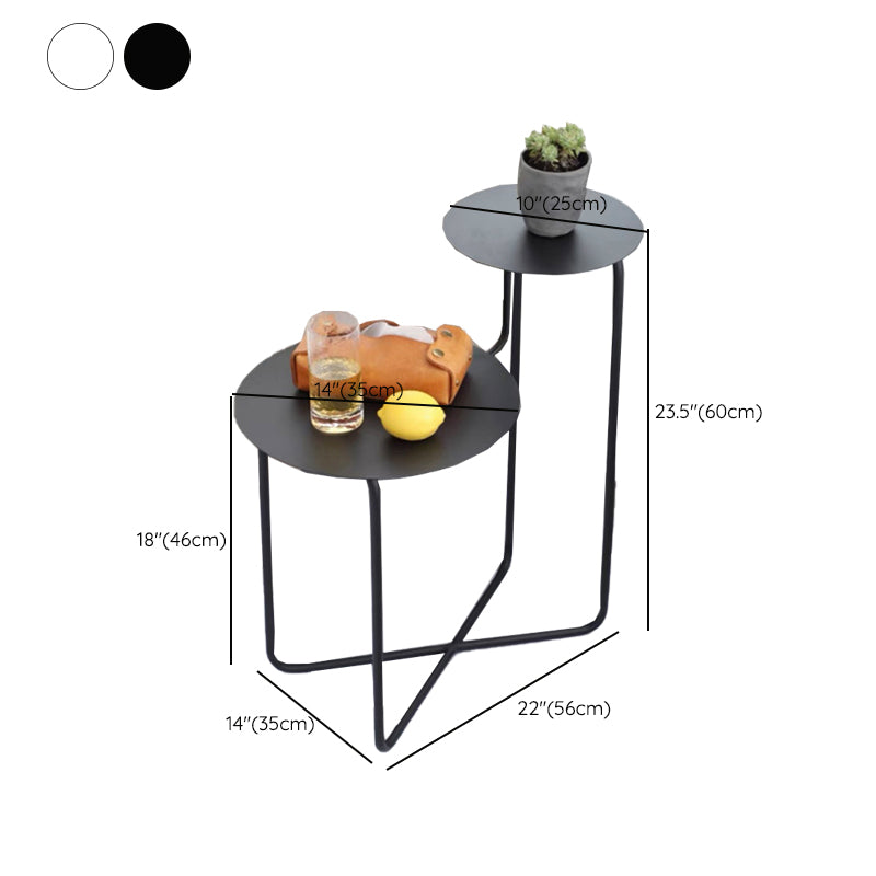 Modern Accent Table Nightstand Metal Bedside Cabinet for Bedroom