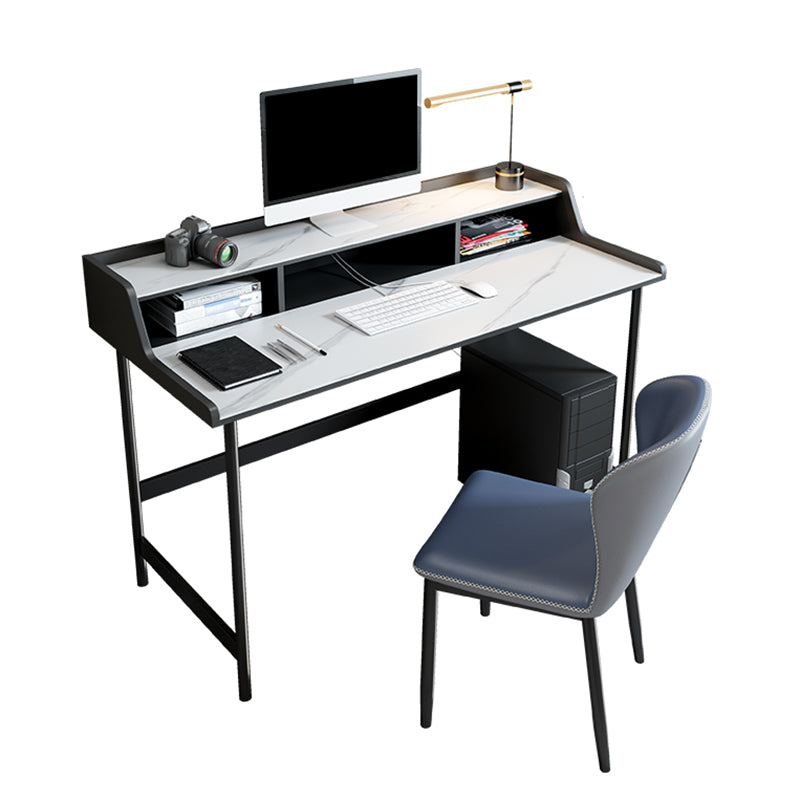 Modern Style Black Office Task Desk Rectangular Shape Writing Desk with 4 Legs