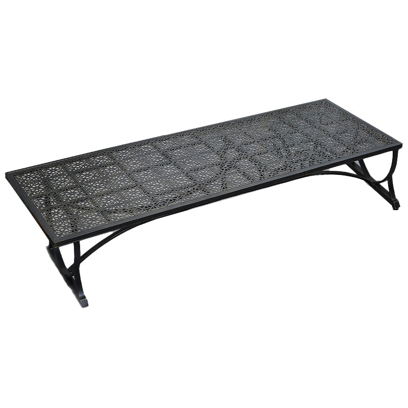 Metal Dining Table with Water Resistant Contemporary Patio Table