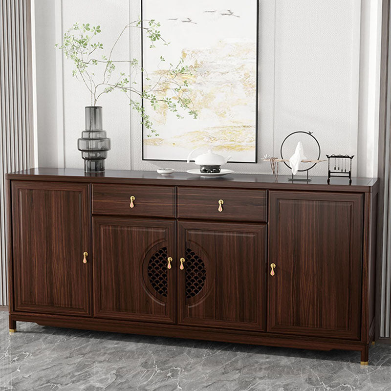 Modernism Wood Sideboard Table 2 Drawers Sideboard with Cabinets for Dining Room