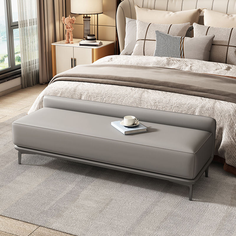 Contemporary Cushioned Seating Bench Rectangle Entryway and Bedroom Bench