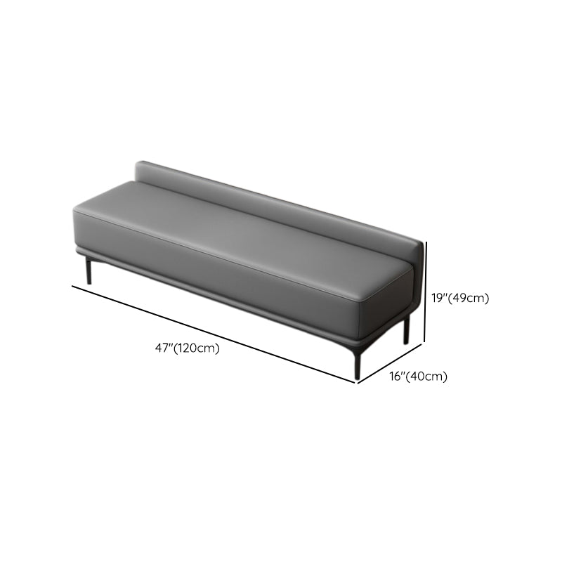 Contemporary Cushioned Seating Bench Rectangle Entryway and Bedroom Bench