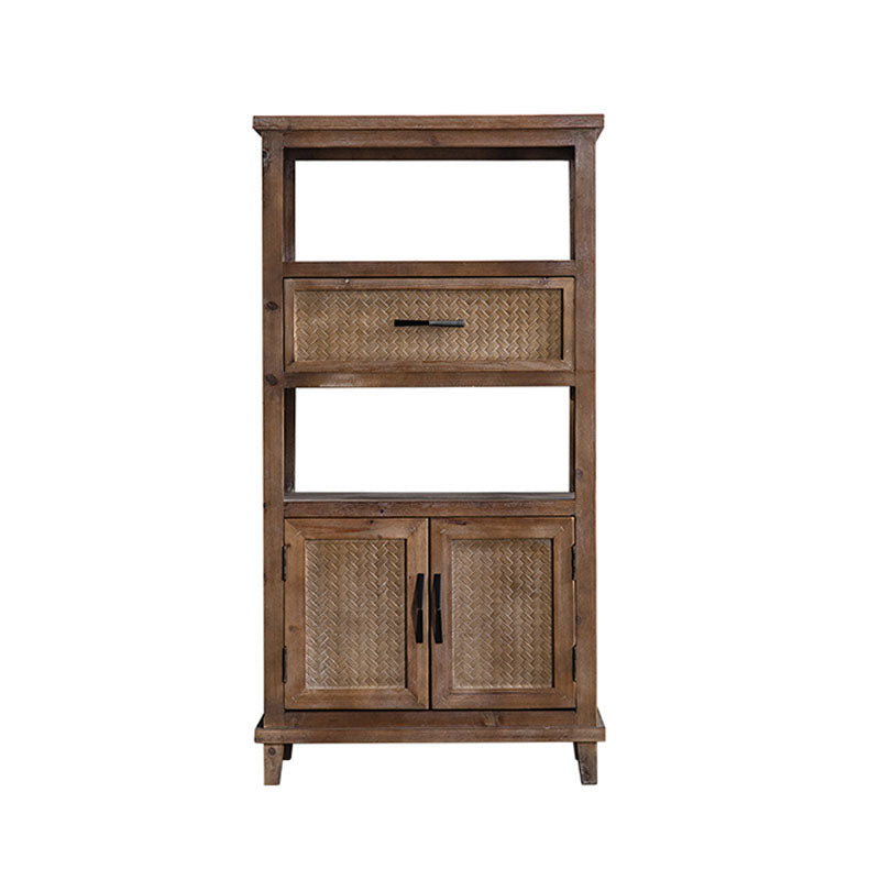 Traditional Wooden Dining Server Open Storage Sideboard for Dining Room