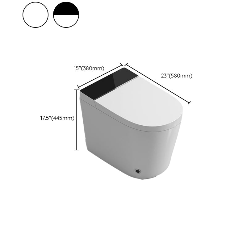 Contemporary Floor Mount Bidet Elongated Dryer Heated Seat Ceramic Foot Sensor
