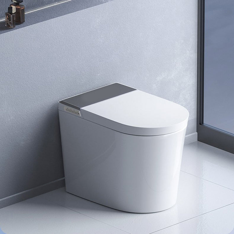 Elongated Bowl Shape Floor Standing Bidet with Heated Seat in White