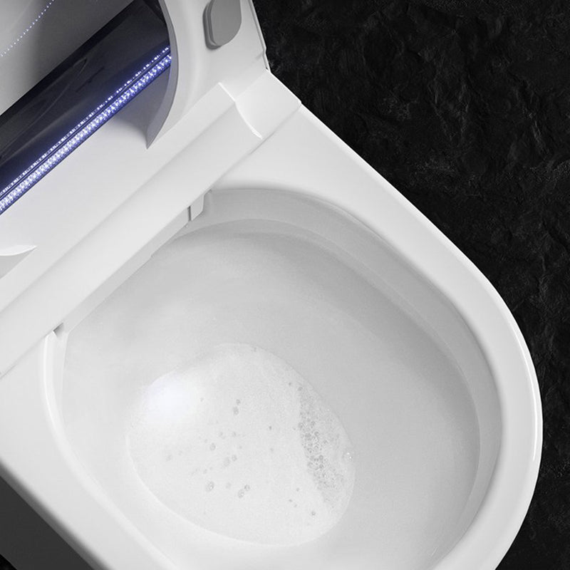 Elongated Bowl Shape Floor Standing Bidet with Heated Seat in White