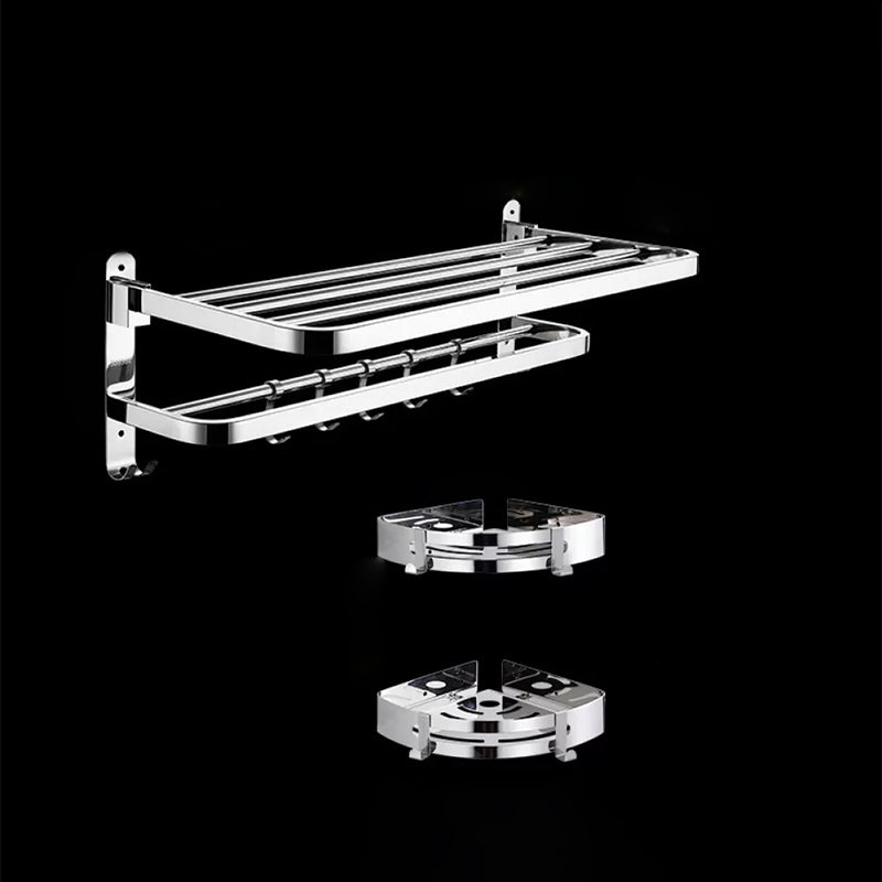 Modern Bathroom Hardware Set Silver Metal Bathroom Accessory