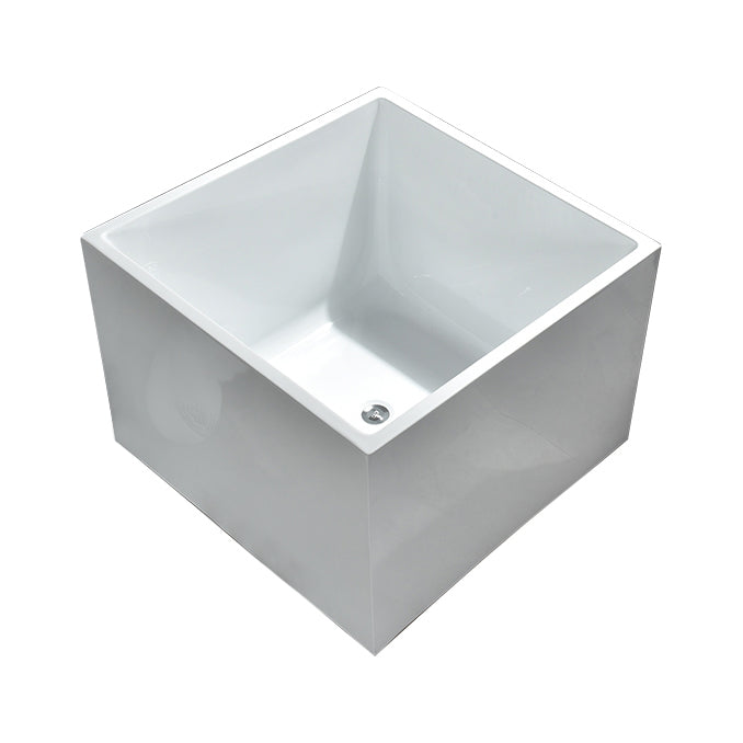 Back to Wall Rectangular Bath Antique Finish Soaking Modern Bath Tub